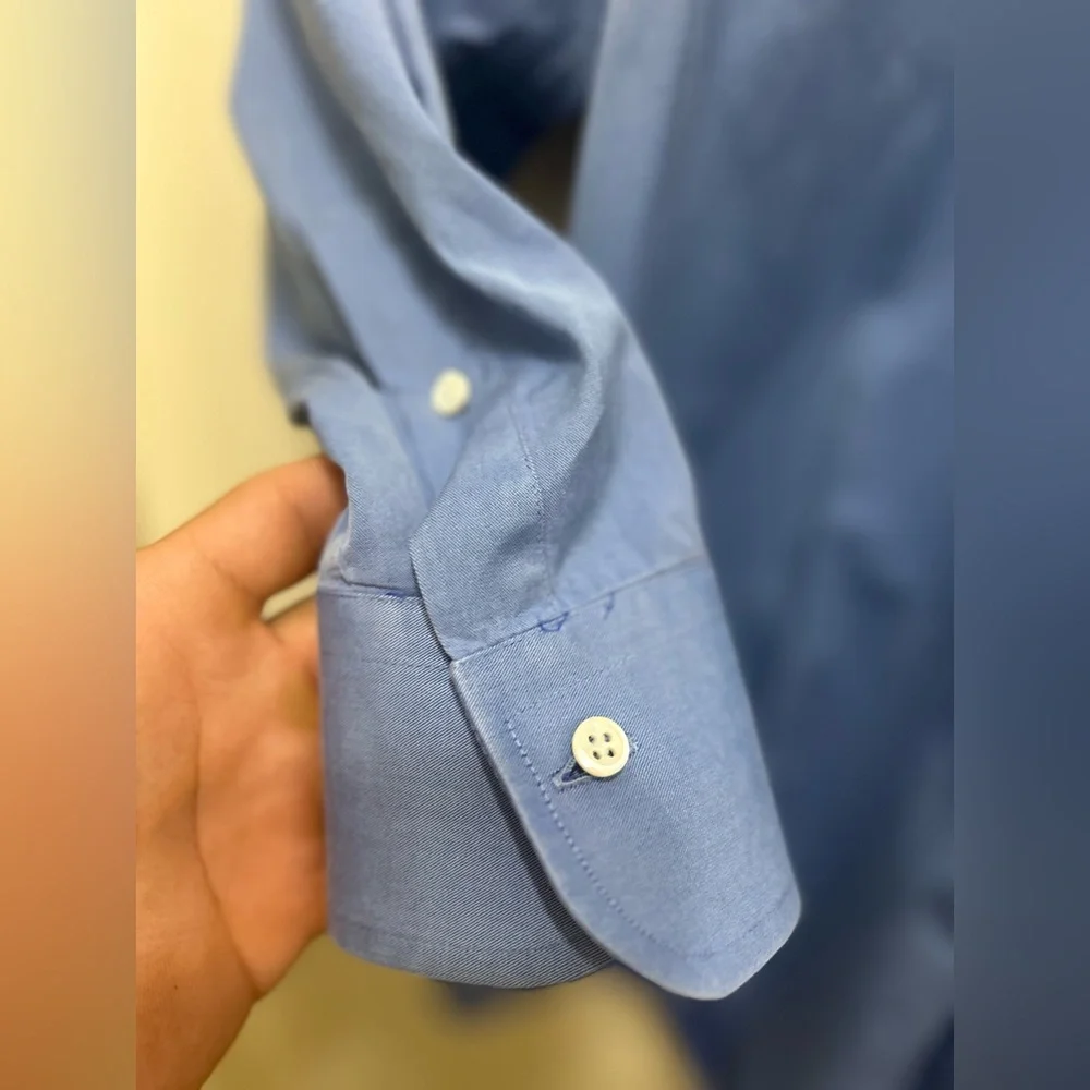 Ermenegildo Zegna French Blue Dress Shirt Men’s 16 41 Neiman Marcus Business - Picture 4 of 13